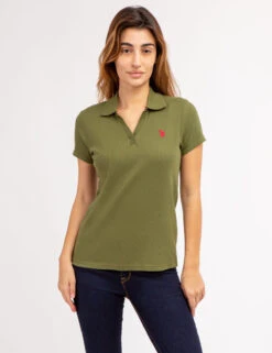 U.S. Polo Assn. SPLIT NECK RIBBED POLO SHIRT -Glimmera Cloth Shop 21585668 CYOL 69075