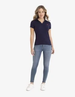 U.S. Polo Assn. SPLIT NECK RIBBED POLO SHIRT -Glimmera Cloth Shop 21585668 EVBL 6326