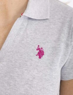 U.S. Polo Assn. SPLIT NECK RIBBED POLO SHIRT -Glimmera Cloth Shop 21585668 LGHT 6539