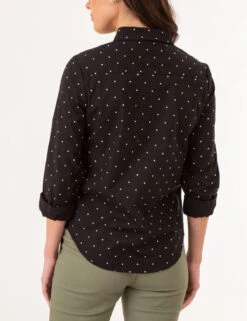 U.S. Polo Assn. DOT PRINT LONG SLEEVE POPLIN SHIRT -Glimmera Cloth Shop 21586189 BLCK 75419