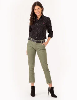 U.S. Polo Assn. DOT PRINT LONG SLEEVE POPLIN SHIRT -Glimmera Cloth Shop 21586189 BLCK 75421