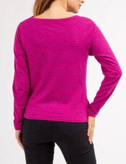 U.S. Polo Assn. DITSY LONG SLEEVE TWIST FRONT TOP -Glimmera Cloth Shop 2158721W HSDF 70081