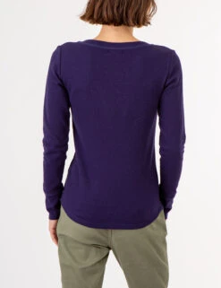 U.S. Polo Assn. LONG SLEEVE WAFFLE KNIT HENLEY TOP WITH RHINESTONE BUTTONS -Glimmera Cloth Shop 2158759M EVBL 72798
