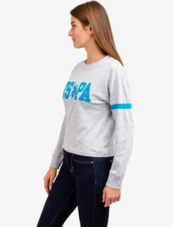 U.S. Polo Assn. LONG SLEEVE USPA APPLIQUE CROPPED T-SHIRT -Glimmera Cloth Shop 2158771D GREY 64595