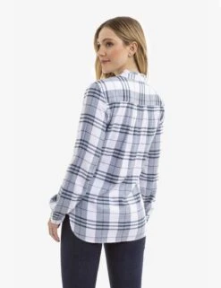 U.S. Polo Assn. LONG SLEEVE RUFFLE PLAID TOP -Glimmera Cloth Shop 215891GA CLNV 14867