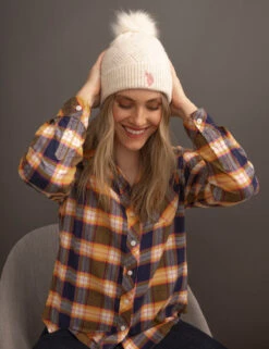 U.S. Polo Assn. FLANNEL PLAID LONG SLEEVE SHIRT -Glimmera Cloth Shop 215898GA HUDG 15085copy