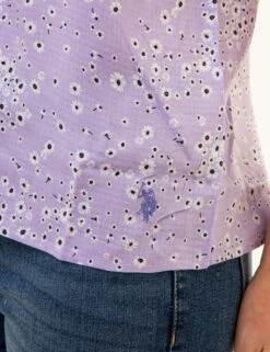 U.S. Polo Assn. VOLUME SLEEVE FLORAL TOP -Glimmera Cloth Shop 215901Z8 LAVN 86078