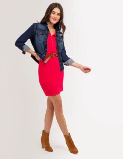 U.S. Polo Assn. SHORT SLEEVE HENLEY DRESS -Glimmera Cloth Shop 2159057F ELFU 67845