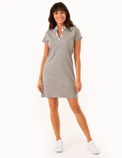 U.S. Polo Assn. SPLIT NECK FLORAL COLLAR POLO DRESS -Glimmera Cloth Shop 21590798 HGRY 77775