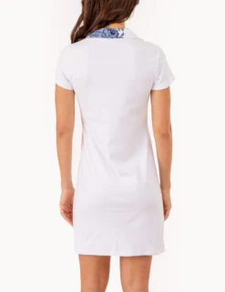 U.S. Polo Assn. SPLIT NECK FLORAL COLLAR POLO DRESS -Glimmera Cloth Shop 21590798 WHIT 79895