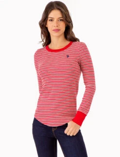 U.S. Polo Assn. LONG SLEEVE STRIPED THERMAL -Glimmera Cloth Shop 2159099R ERED 79914
