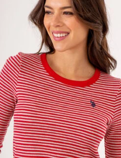 U.S. Polo Assn. LONG SLEEVE STRIPED THERMAL -Glimmera Cloth Shop 2159099R ERED 79924