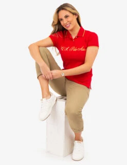 U.S. Polo Assn. LUREX SCRIPT TIPPED POLO SHIRT -Glimmera Cloth Shop 215913ZH ERED 84023