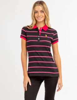 U.S. Polo Assn. HORIZONTAL MULTI STRIPED POLO SHIRT -Glimmera Cloth Shop 2159191N BLCK 66103