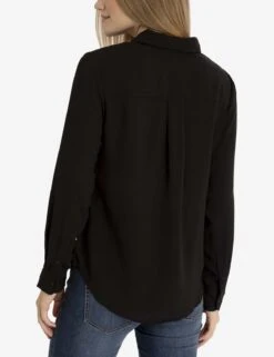 U.S. Polo Assn. CHEST POCKET PLEATED FRONT TOP -Glimmera Cloth Shop 2159299G BLCK 2195