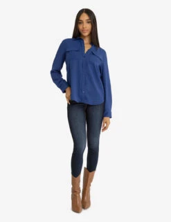 U.S. Polo Assn. CHEST POCKET PLEATED FRONT TOP -Glimmera Cloth Shop 2159299G SLBU 2471