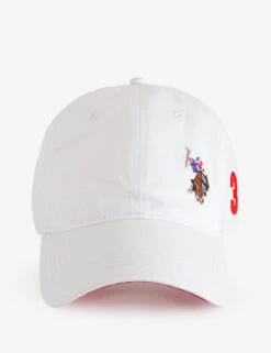 U.S. Polo Assn. WOMENS TWILL MULTITONAL SIDE LOGO HAT -Glimmera Cloth Shop 215938AA WHIT front