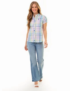 U.S. Polo Assn. SHORT SLEEVE TWIST CUFF MADRAS SHIRT 18 U.S. Polo Assn. SHORT SLEEVE TWIST CUFF MADRAS SHIRT -Glimmera Cloth Shop 215964NA MULT 86141