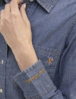 U.S. Polo Assn. LONG SLEEVE CHAMBRAY SHIRT WITH POCKETS -Glimmera Cloth Shop 215985DP DKWS 4524