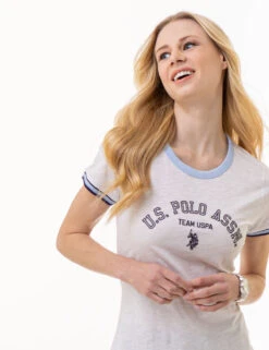 DUAL TRIM U.S. POLO ASSN. RINGER T-SHIRT -Glimmera Cloth Shop 2159932J WHIT 1269