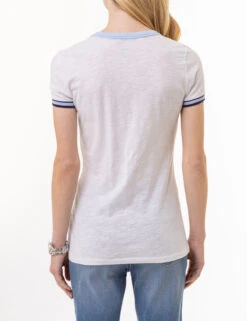 DUAL TRIM U.S. POLO ASSN. RINGER T-SHIRT -Glimmera Cloth Shop 2159932J WHIT 1273