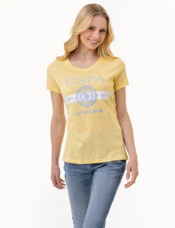 U.S. Polo Assn. USPA CREST SEMI SCOOP GRAPHIC T-SHIRT -Glimmera Cloth Shop 2159942J POCR 1290