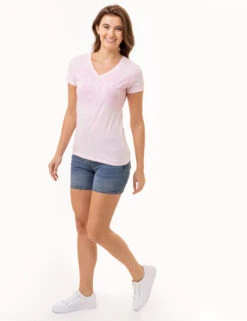 U.S. Polo Assn. TONAL FLORAL V-NECK T-SHIRT -Glimmera Cloth Shop 2159982J CTCN 3470