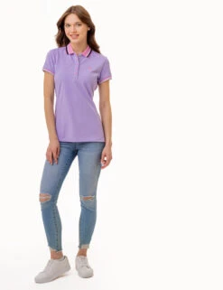 U.S. Polo Assn. PRINCESS SIDE SEAM TIPPED POLO SHIRT -Glimmera Cloth Shop 216099ZH LAVN 1914 1