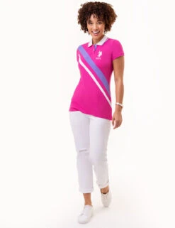 U.S. Polo Assn. DIAGONAL DOUBLE SASH POLO SHIRT -Glimmera Cloth Shop 216104ZH FUFD 0524