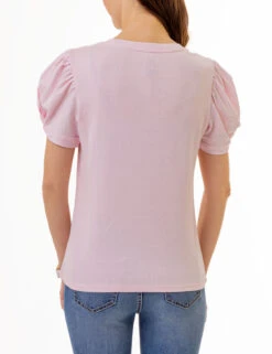 U.S. Polo Assn. PUFF SLEEVE CREW NECK TOP -Glimmera Cloth Shop 2161636H CTCN 1599 1