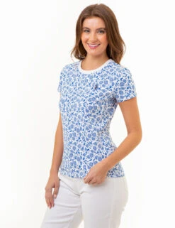 U.S. Polo Assn. ALL OVER FLORAL PRINT CREW NECK T-SHIRT -Glimmera Cloth Shop 21616806 NTBL 86095