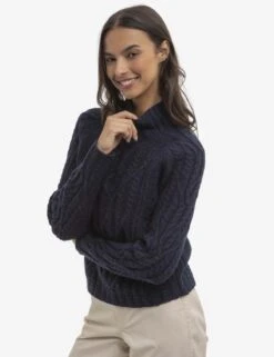 U.S. Polo Assn. CHUNKY MOCK NECK CABLE SWEATER -Glimmera Cloth Shop 216304 DDBH 16101