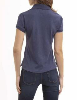 U.S. Polo Assn. HALF ZIP PUFF SLEEVE HEATHER POLO SHIRT -Glimmera Cloth Shop 2163226E DDBH 3931