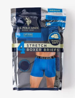 U.S. Polo Assn. 4 PACK ULTRA SOFT JERSEY BOXER BRIEFS -Glimmera Cloth Shop 221WB40002 1019copy