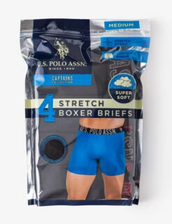 U.S. Polo Assn. 4 PACK ULTRA SOFT JERSEY BOXER BRIEFS -Glimmera Cloth Shop 221WB40006 1019