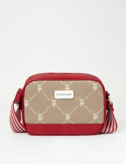 U.S. Polo Assn. CLASSIC SIGNATURE PRINT CROSSBODY BAG -Glimmera Cloth Shop 27A192AA DKRD 71217