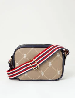U.S. Polo Assn. CLASSIC SIGNATURE PRINT CROSSBODY BAG -Glimmera Cloth Shop 27A192AA NAVY 71216