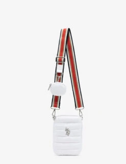 U.S. Polo Assn. QUILTED PHONE CROSSBODY WITH ZIPPER POUCH -Glimmera Cloth Shop 27A213AA WHIT 11404