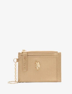U.S. Polo Assn. METALLIC CARD CASE -Glimmera Cloth Shop 27A242AA GOLD 11549