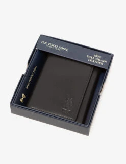 U.S. Polo Assn. MENS LEATHER TRIFOLD WALLET -Glimmera Cloth Shop 27A275AA BLCK 3981