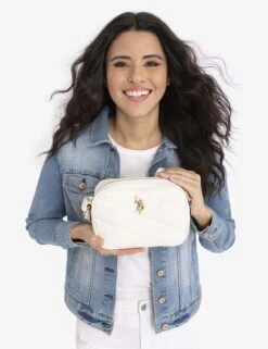 U.S. Polo Assn. QUILTED CROSSBODY BAG -Glimmera Cloth Shop 27A277AA WHIT 6976