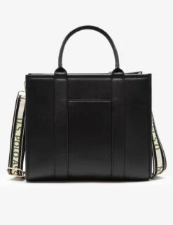 U.S. Polo Assn. USPA BOX TOTE WITH CROSSBODY STRAP -Glimmera Cloth Shop 27A279AA BLCK 1014