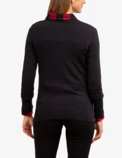 U.S. Polo Assn. SOFT TOUCH V-NECK SWEATER -Glimmera Cloth Shop 321025C1D BLCK 64249