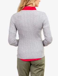 U.S. Polo Assn. TIPPED SOFT CABLE CREW NECK SWEATER -Glimmera Cloth Shop 321043C1D HGTY 62812