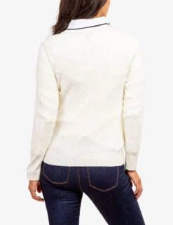 U.S. Polo Assn. TIPPED SOFT CABLE CREW NECK SWEATER -Glimmera Cloth Shop 321043C1D VLPR 62409