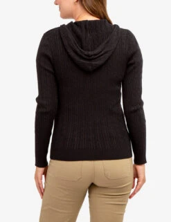 U.S. Polo Assn. SOFT CABLE ZIP UP SWEATER WITH HOOD -Glimmera Cloth Shop 321044C1D BLCK 64131