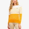 U.S. Polo Assn. STRIPED BOAT NECK SWEATER