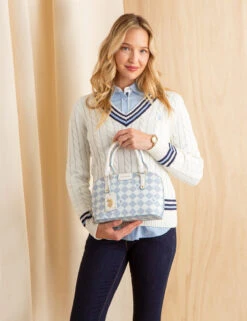 U.S. Polo Assn. TIPPED CABLE V-NECK SWEATER -Glimmera Cloth Shop 321050C1A VLPR 63045