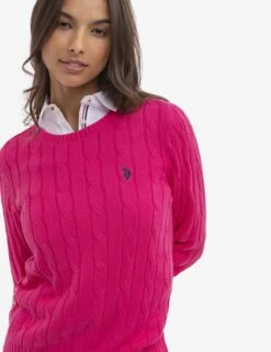 U.S. Polo Assn. CREW NECK CABLE PULLOVER SWEATER 20 U.S. Polo Assn. CREW NECK CABLE PULLOVER SWEATER -Glimmera Cloth Shop 321056C1Q LMPK 16542
