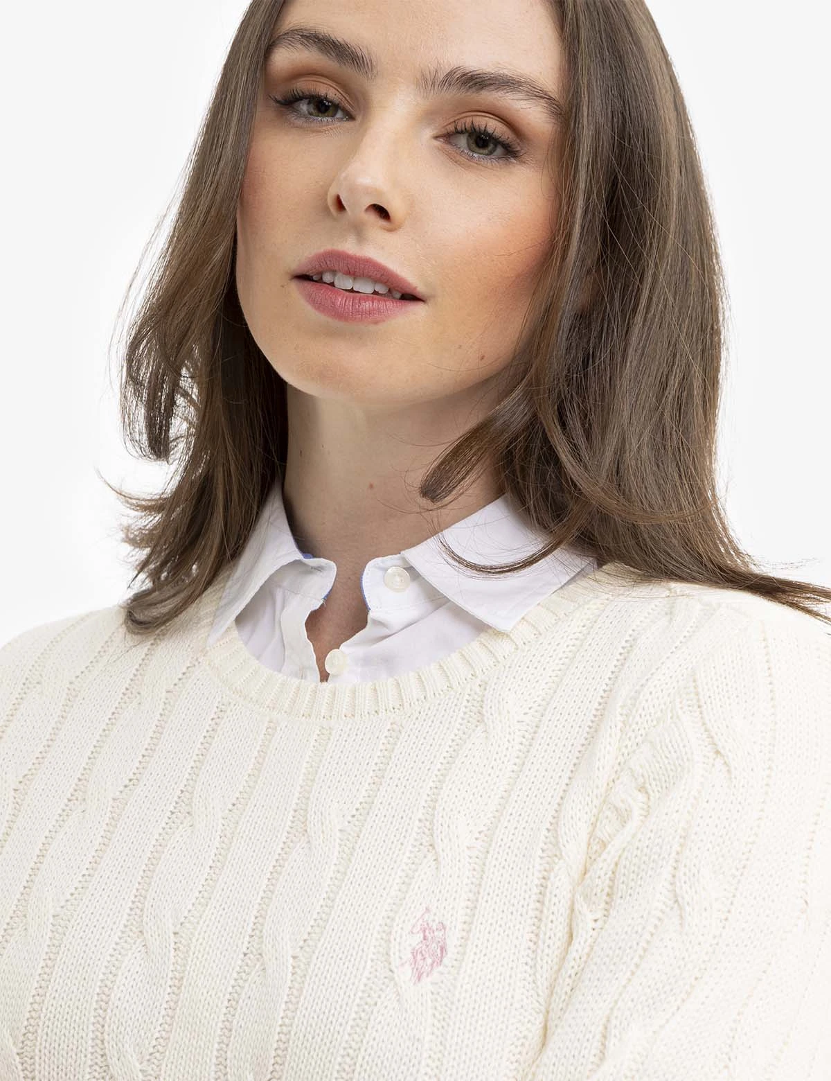 U.S. Polo Assn. CREW NECK CABLE PULLOVER SWEATER 3 U.S. Polo Assn. CREW NECK CABLE PULLOVER SWEATER - Image 3